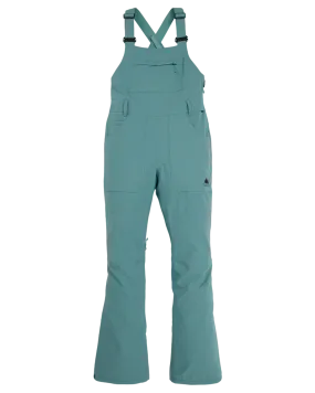 Burton Women's Avalon Stretch 2L Bib Snow Pants - Rock Lichen | Shop Snow Pants & Suits at Trojan Wake Ski Snow & Sn