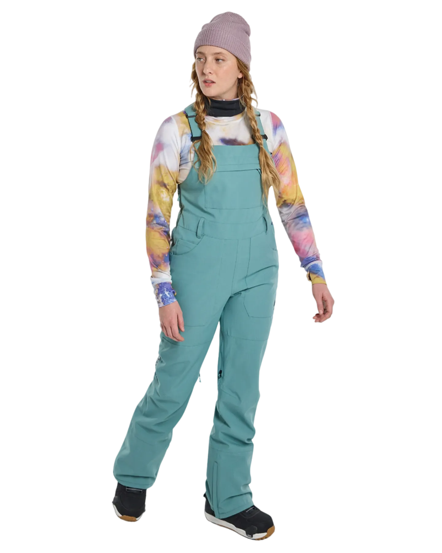 Burton Women's Avalon Stretch 2L Bib Snow Pants - Rock Lichen | Shop Snow Pants & Suits at Trojan Wake Ski Snow & Sn