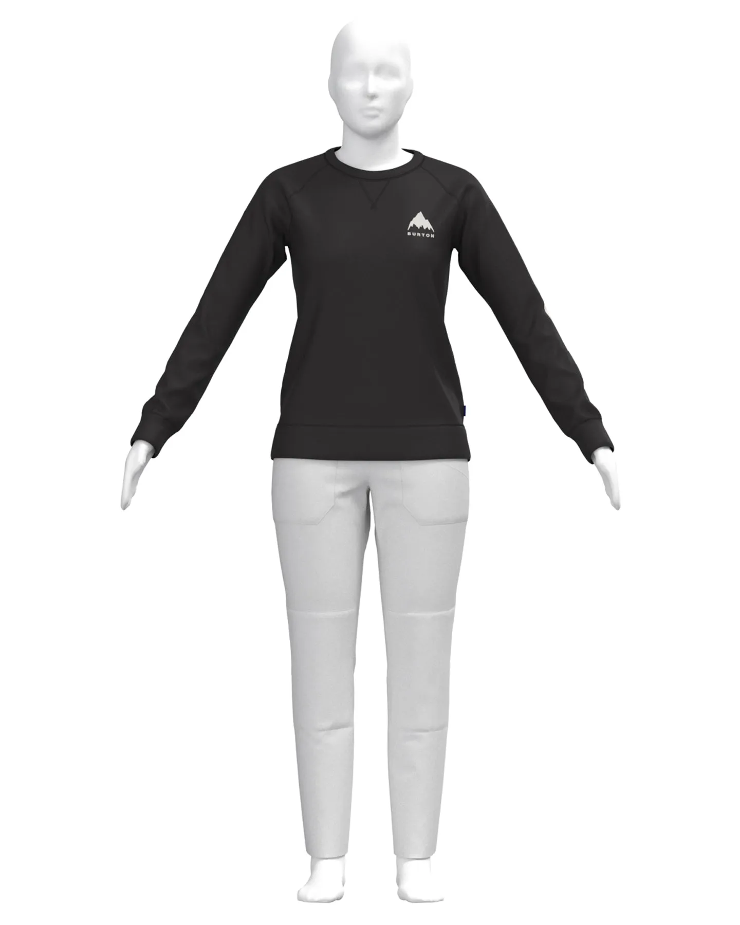 Burton Women's Elite Crewneck - True Black | Shop Clothing at Trojan Wake Ski Snow & Snow Skiers Warehouse