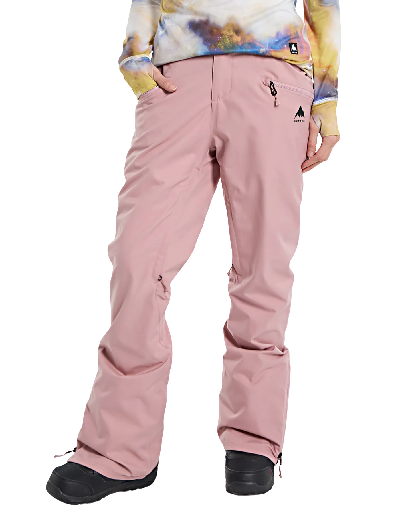 Burton Women's Marcy High Rise Stretch 2L Snow Pants - Powder Blush | Shop Snow Pants & Suits at Trojan Wake Ski Snow &a