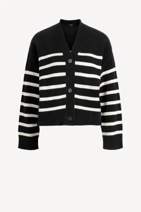 Cardigan Geneva in Schwarz/Oatmeal