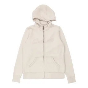 Carhartt Spellout Hoodie - Medium Cream Cotton Blend