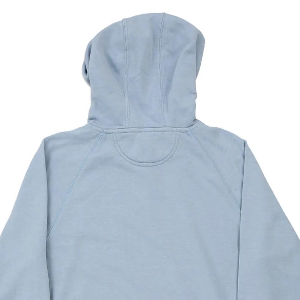 Carhartt Spellout Hoodie - Small Blue Cotton Blend