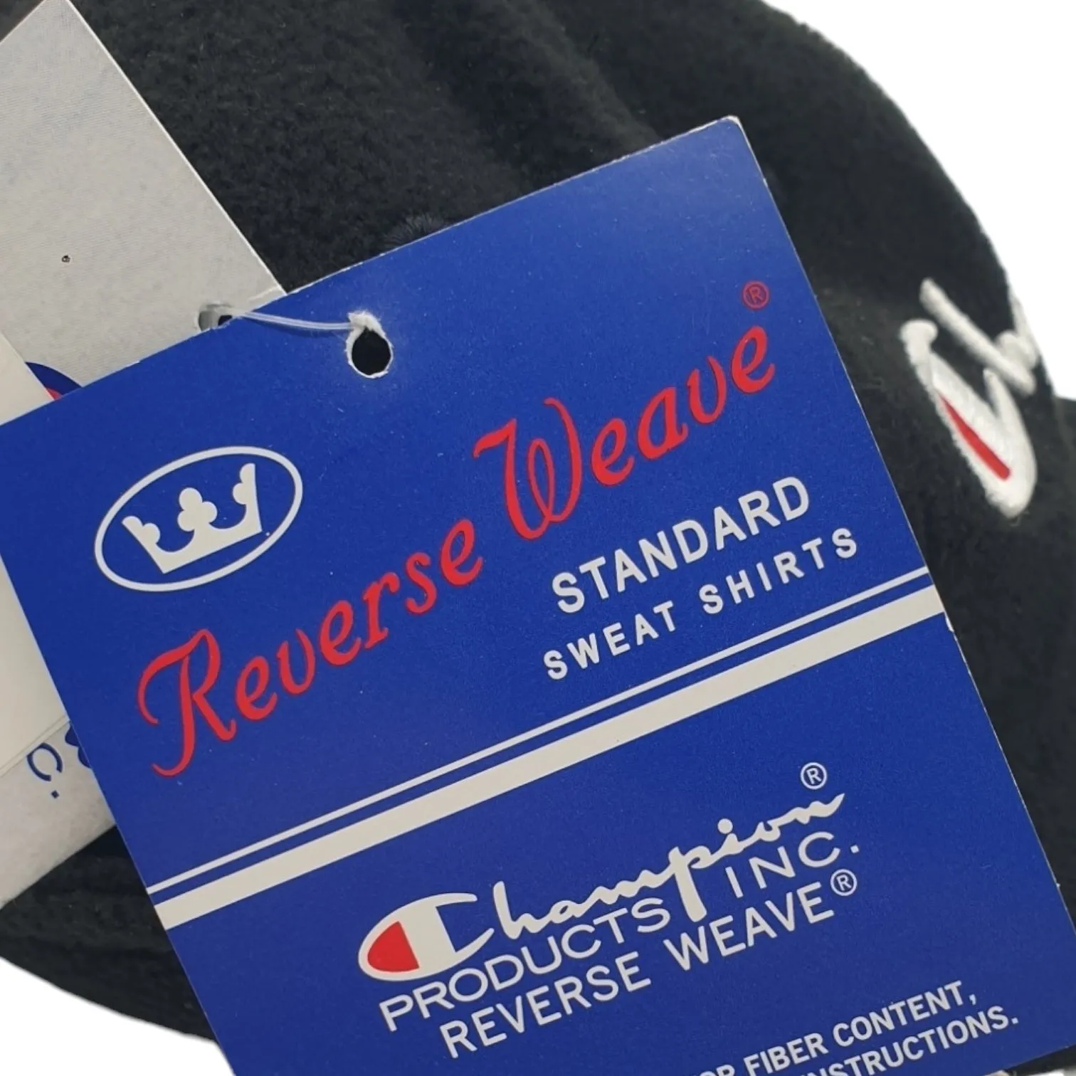Champion Black Reverse Weave Script Logo Baseball Cap