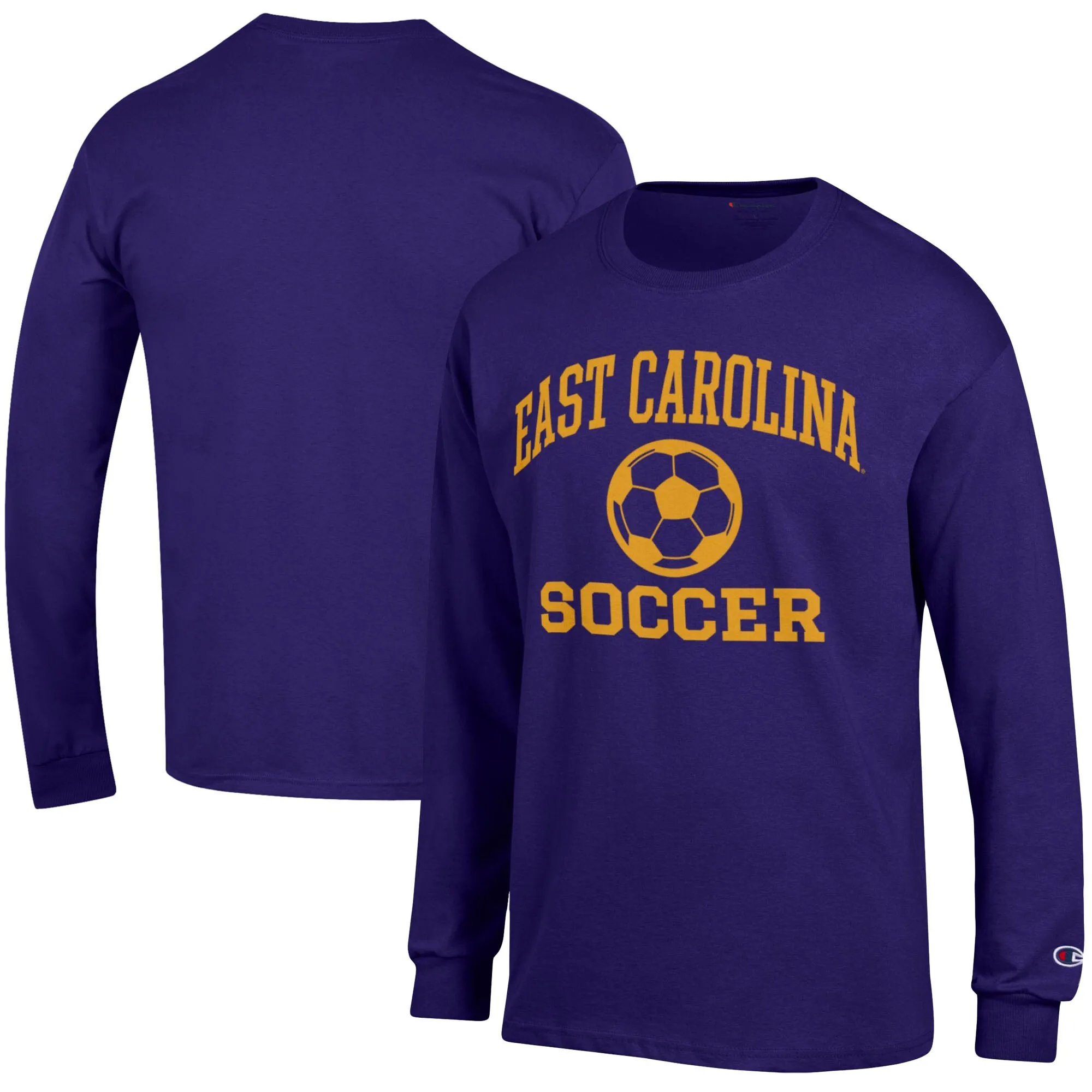 Champion ECU Pirates Purple Soccer Icon Long Sleeve T-Shirt