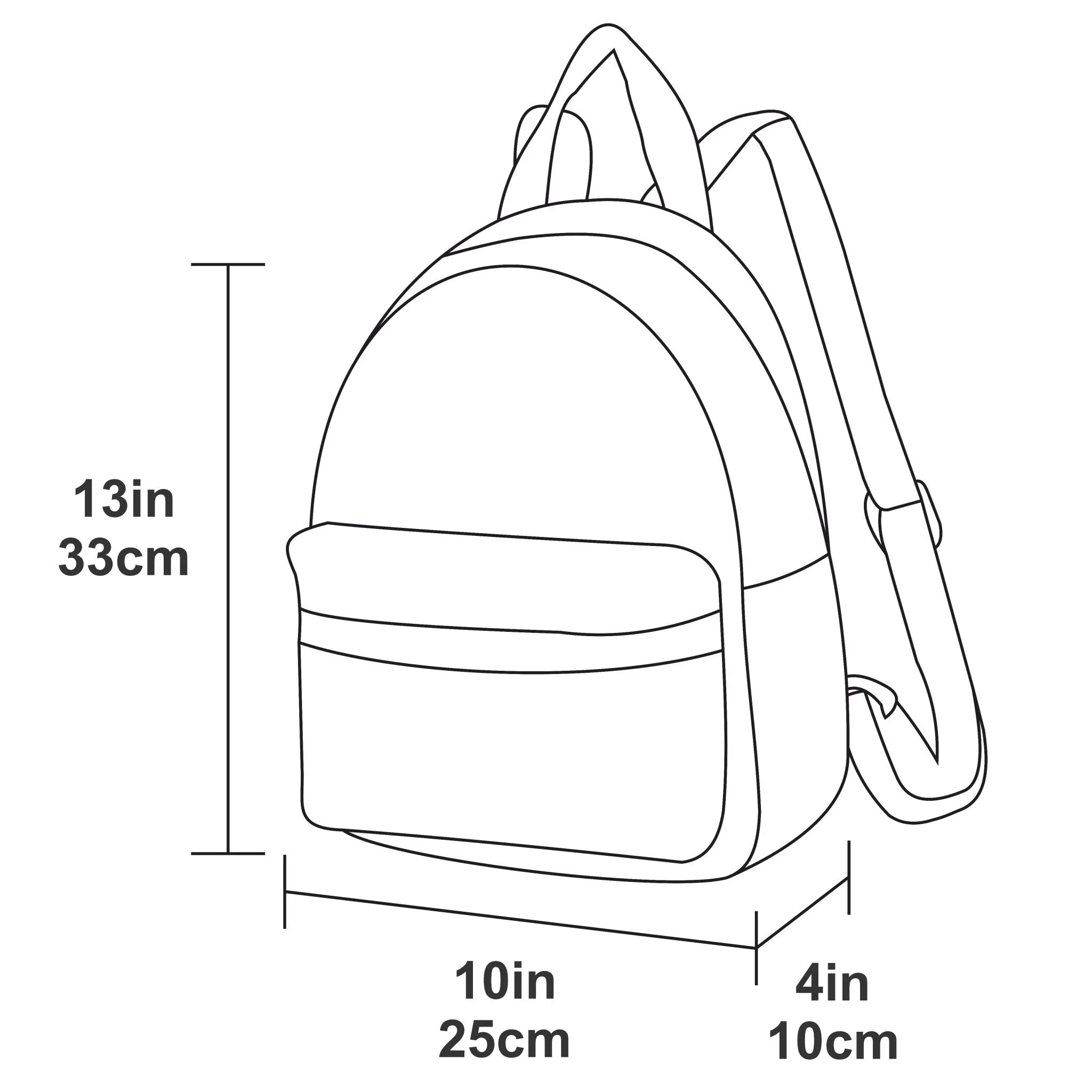 Charlie London One Pocket Classic Leather DayPack Backpack