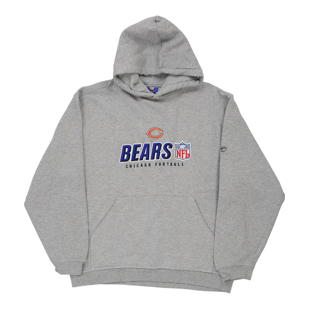 Chicago Bears Reebok NFL Hoodie - Large Grey Cotton Blend