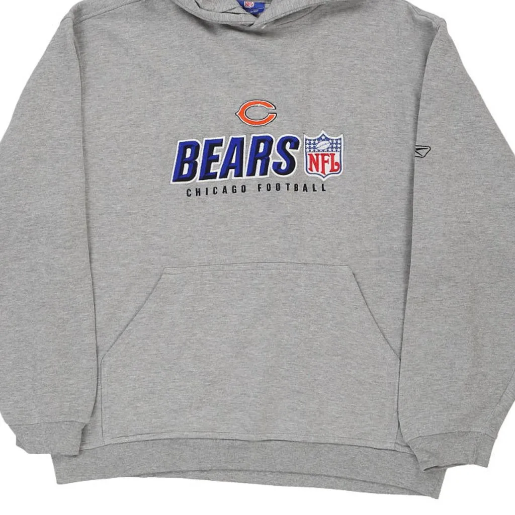 Chicago Bears Reebok NFL Hoodie - Large Grey Cotton Blend