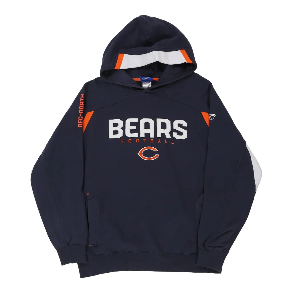 Chicago Bears Reebok NFL Hoodie - Medium Navy Cotton Blend