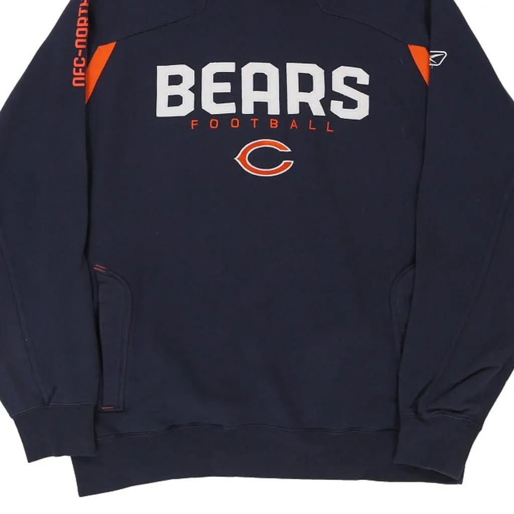 Chicago Bears Reebok NFL Hoodie - Medium Navy Cotton Blend