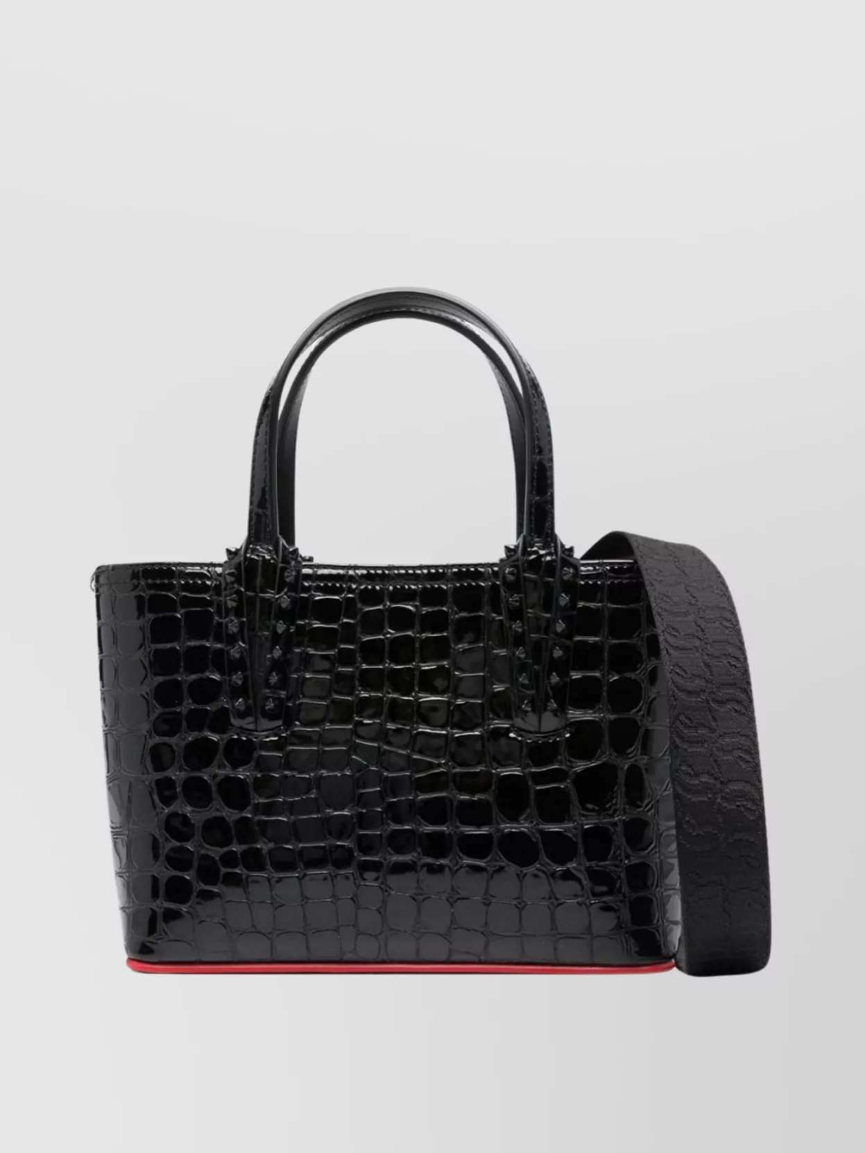 Christian Louboutin   Crocodile embossed tote bag with adjustable strap