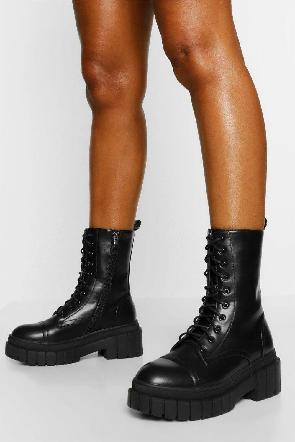 Chunky Sole Combat Boots