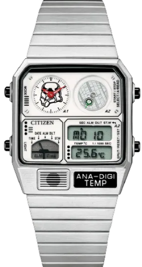 Citizen Retro Analog-Digital X Star Wars Record Label ANA-DIGI Temp JDM Limited Edition Stormtrooper JG2118-59A