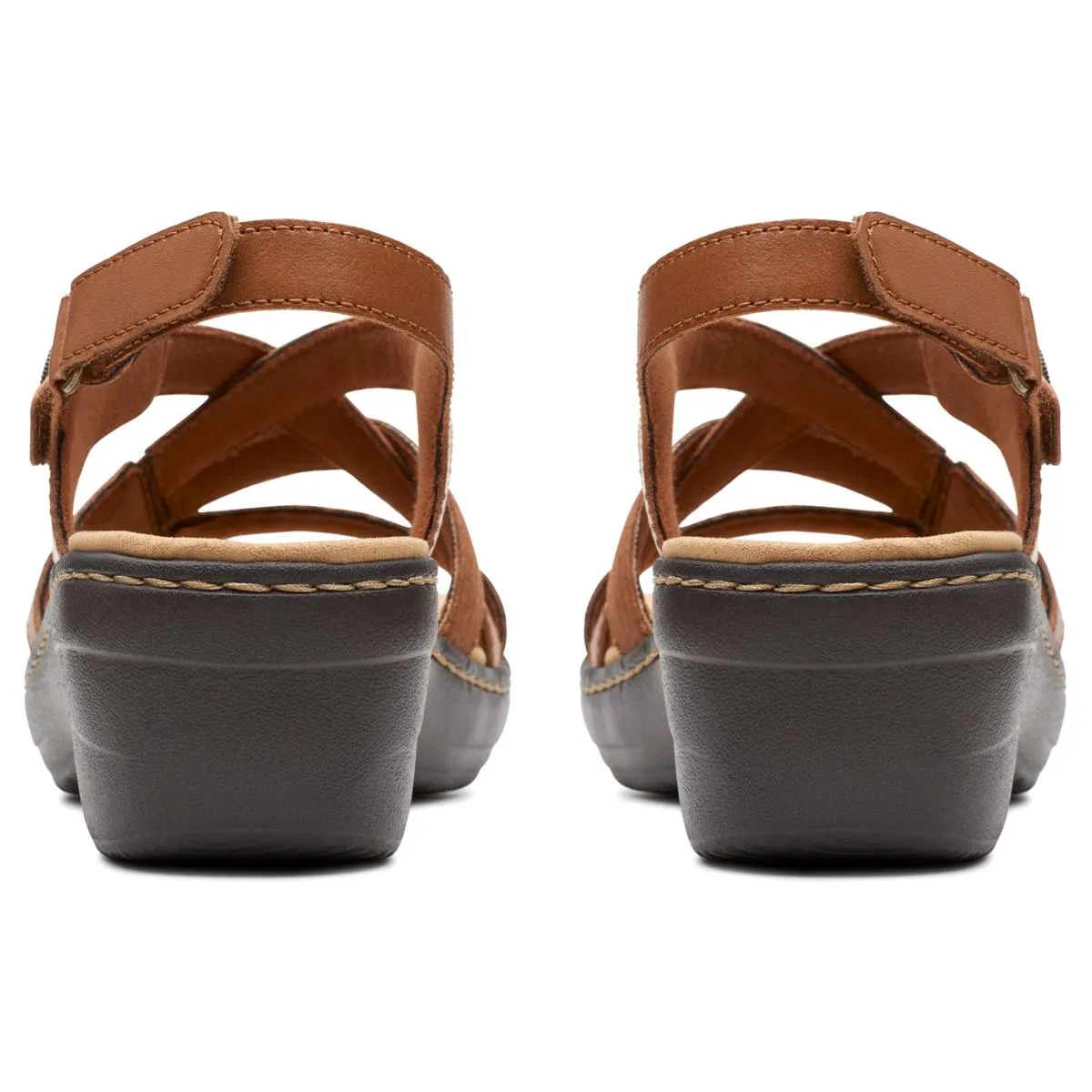      Clarks Collection Merliah Bonita Leather Wedge Sandal     
