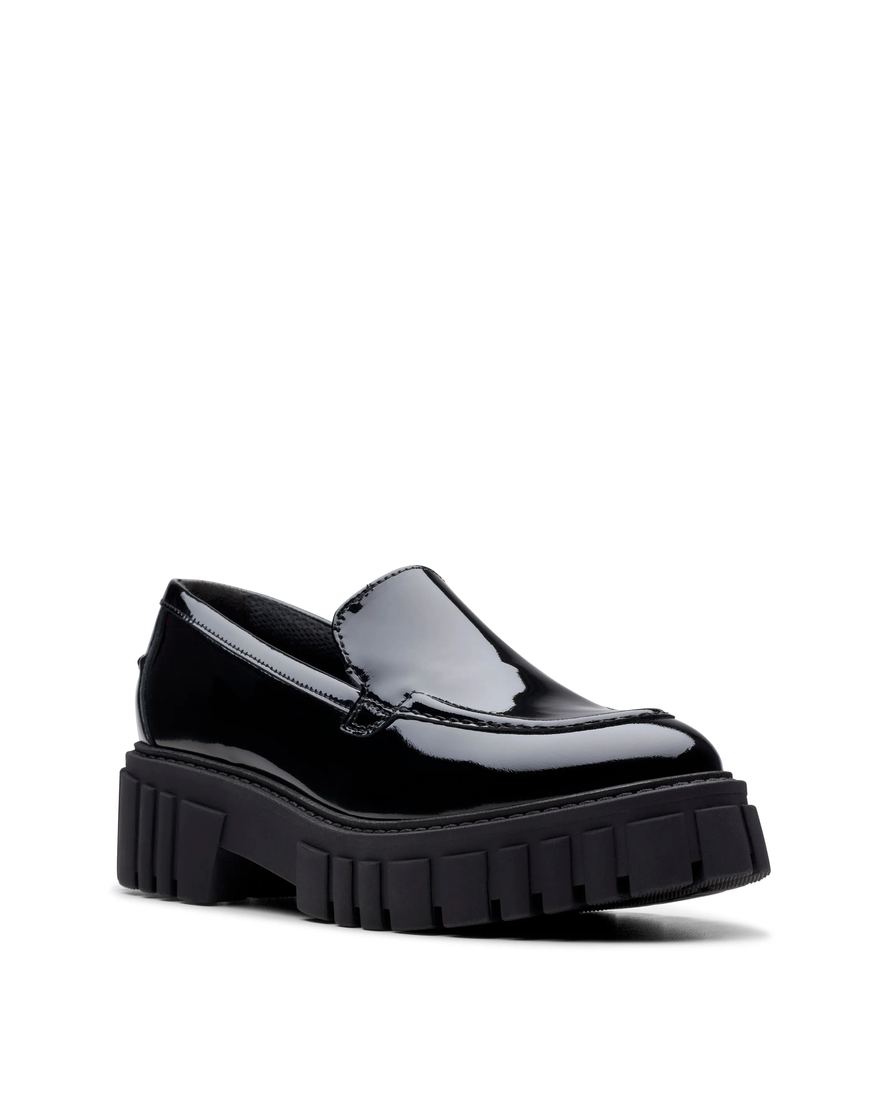 Clarks Page Patent Leather Loafer Standard Fit | Simply Be