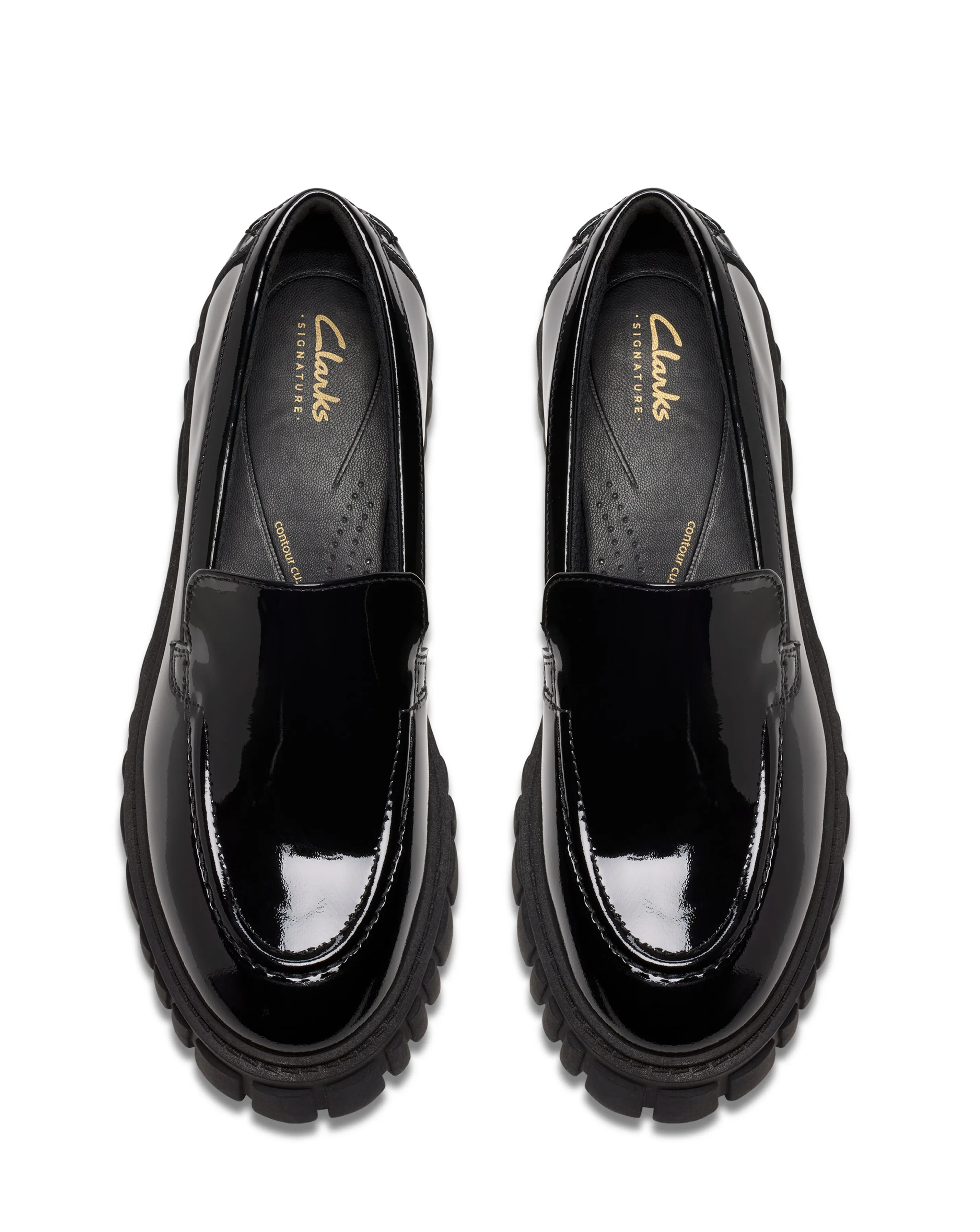 Clarks Page Patent Leather Loafer Standard Fit | Simply Be