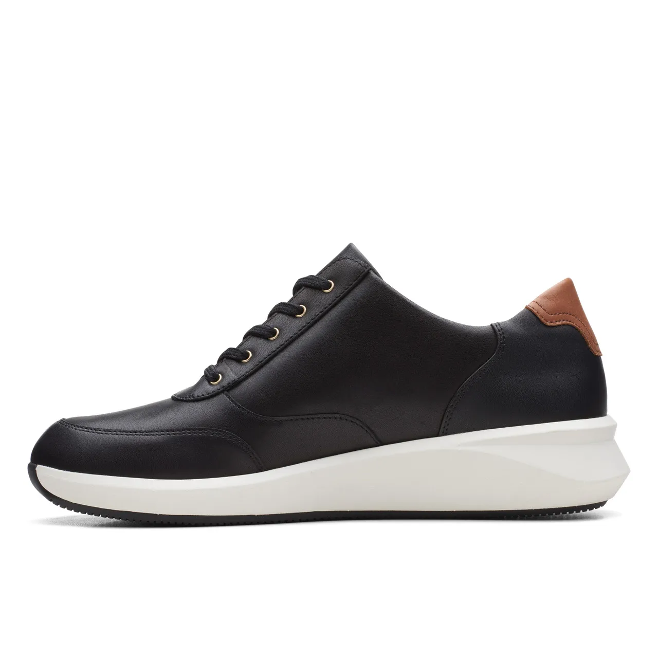 Clarks Un Rio Zip Black Leather 26168018