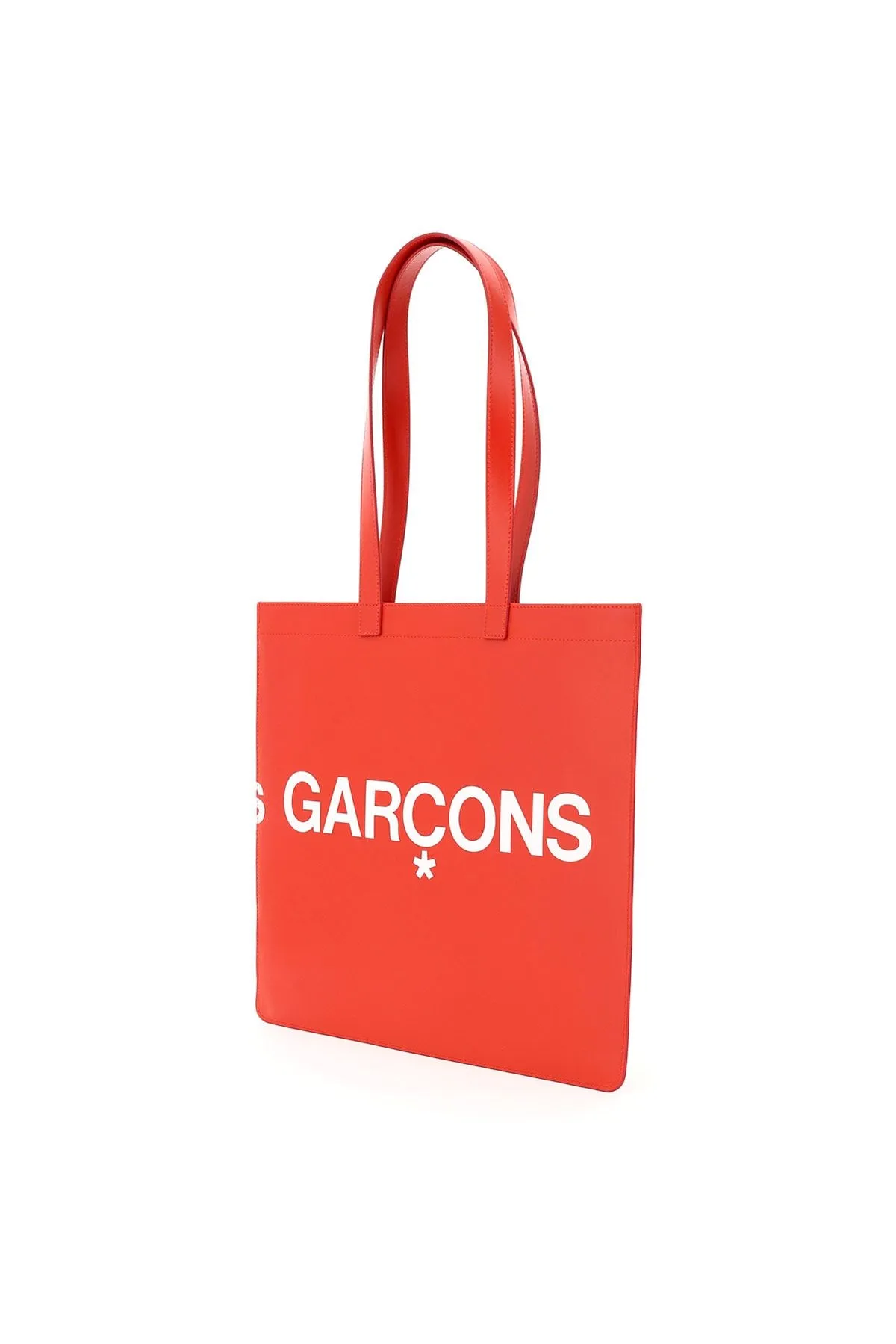 Comme Des Garcons Wallet    Comme Des Garcons Wallet Leather Tote Bag With Logo