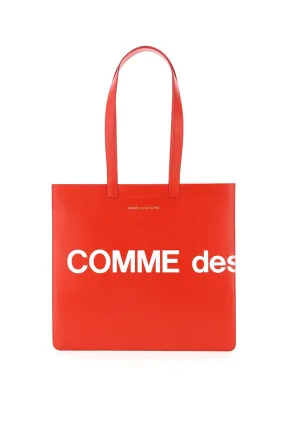 Comme Des Garcons Wallet    Comme Des Garcons Wallet Leather Tote Bag With Logo