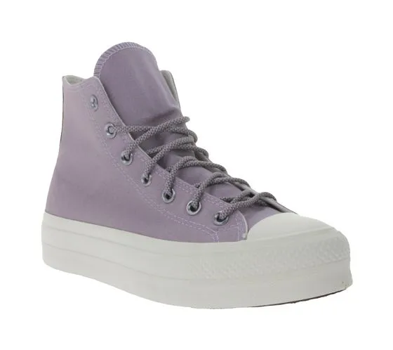 Converse Chuck Taylor All Star Lift Baskets montantes pour femme avec logo brodé A05014C Violet