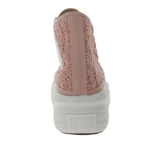 Converse Chuck Taylor All Star Move Baskets montantes pour femme avec logo brodé A03951C Rose