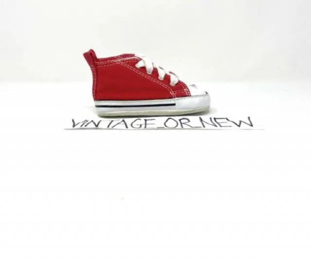 Converse First Star Chuck Taylor CT Hi Red Canvas Crib 8...