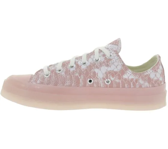 Converse x Golf Wang zapatillas de deporte de cuero auténtico cómodos zapatos bajos con aspecto de piel de serpiente Chuck 70 Ox