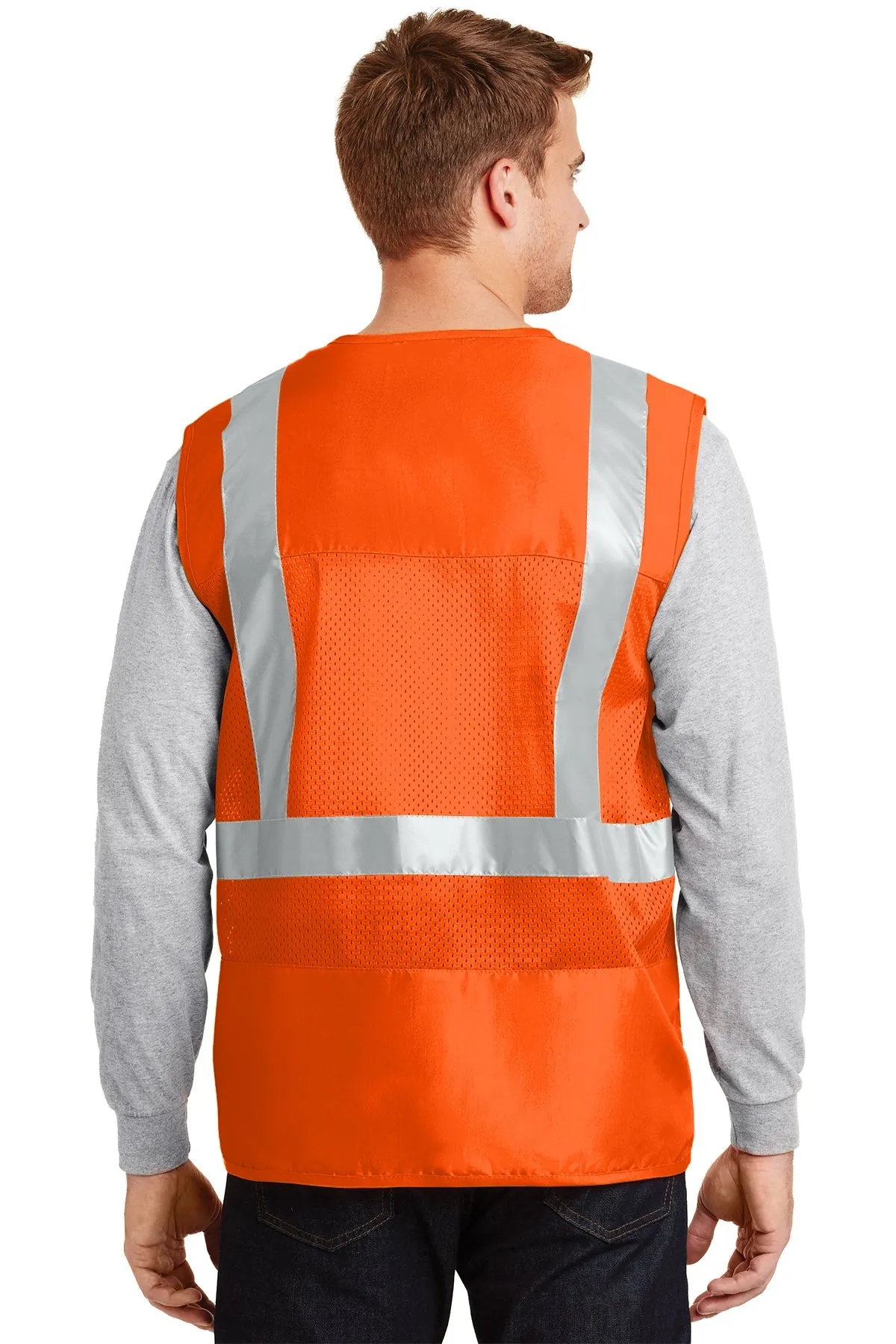 CornerStone ANSI 107 Mesh Back Safety Vest, Safety Orange