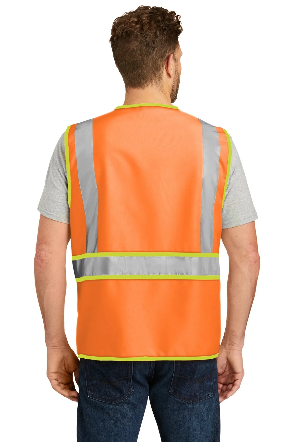 CornerStone ANSI 107 Safety Vest, Safety Orange/Safety Yellow