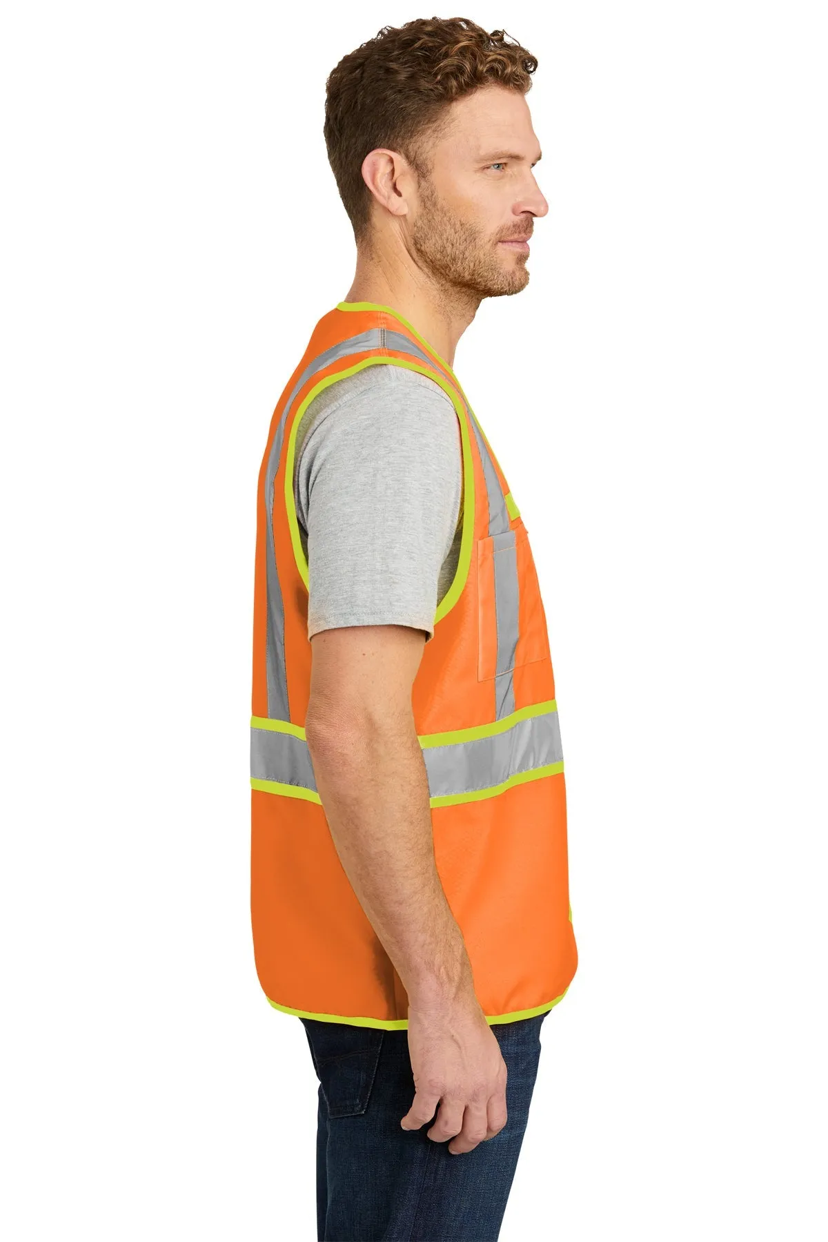 CornerStone ANSI 107 Safety Vest, Safety Orange/Safety Yellow