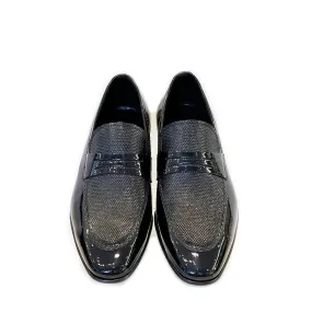 Corrente C12701 3711 Men's Shoes Black Patent Leather Penny Loafers (CRT1304)