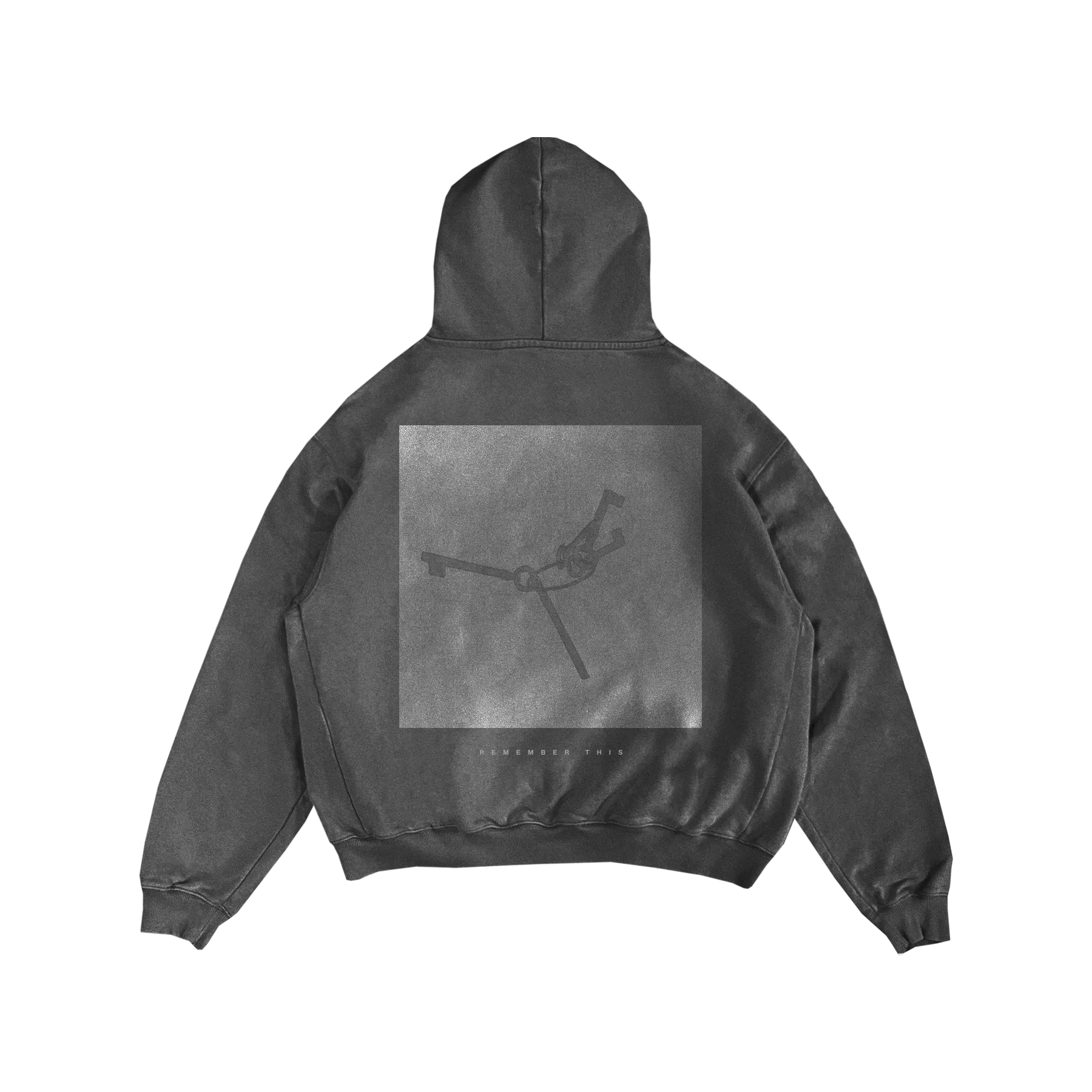 Custom Cut REMEMBER THIS Vintage Black Hoodie