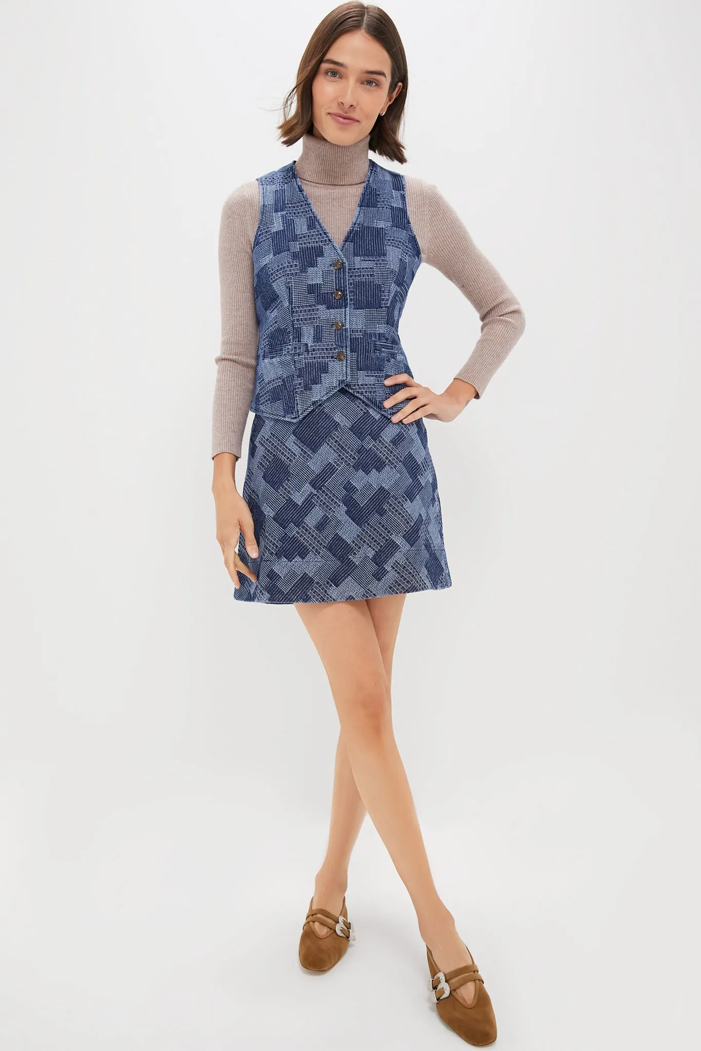 Denim Patchwork Cecil Vest