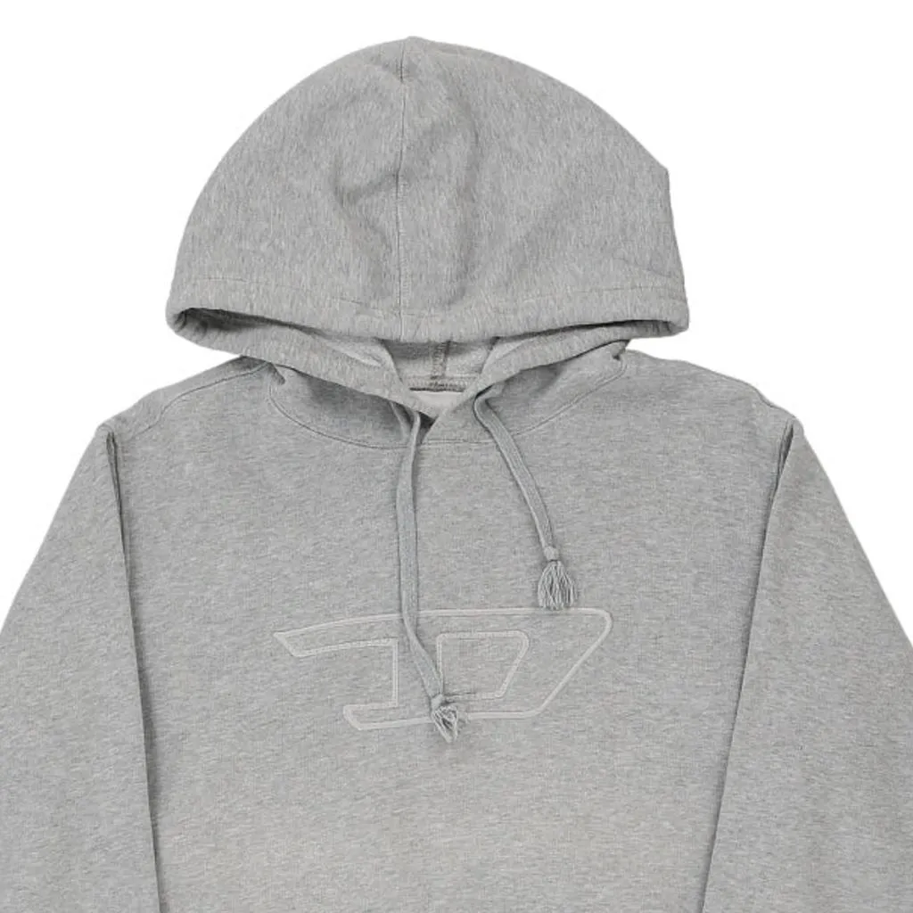 Diesel Graphic Hoodie - Medium Grey Cotton Blend