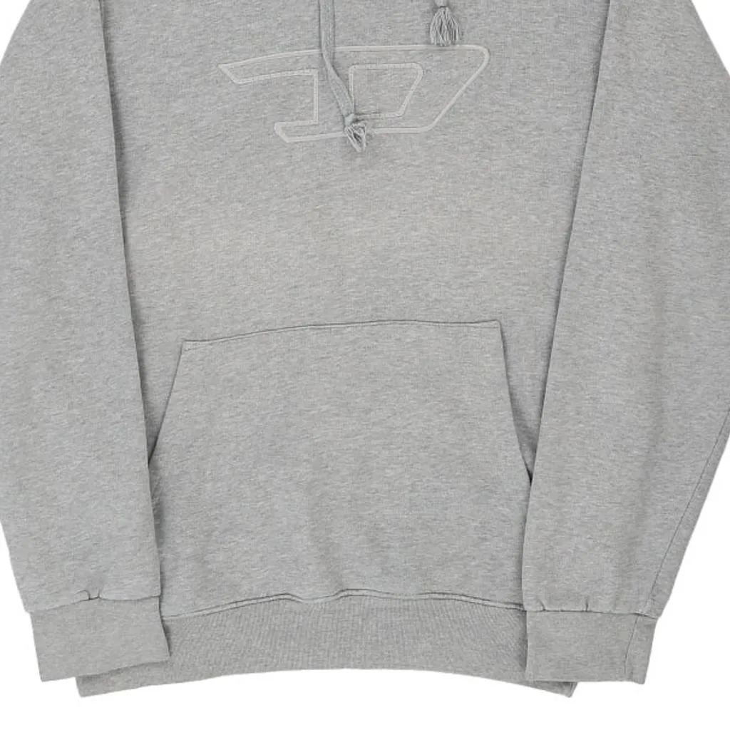 Diesel Graphic Hoodie - Medium Grey Cotton Blend