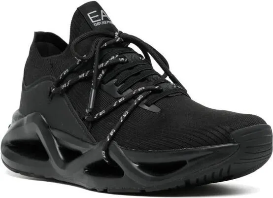 Ea7 Emporio Armani cut-out chunky sneakers Black