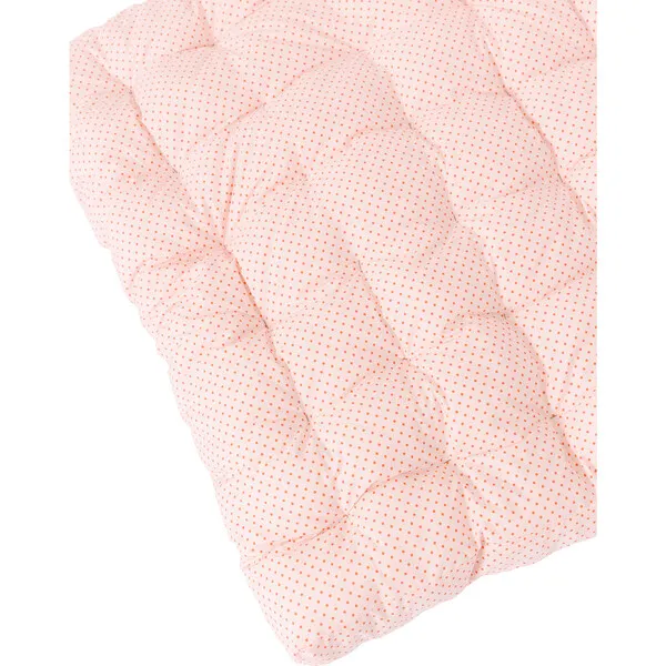 E&E Eloise Padded Play Mattress, Blush/Red Swiss Dot