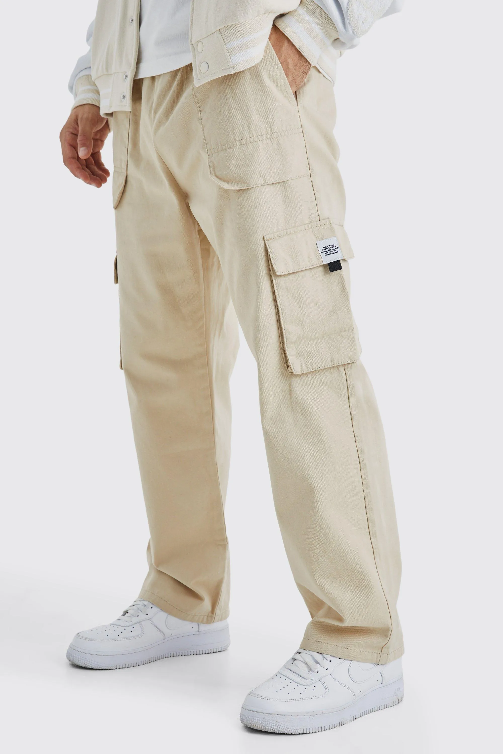 Elasticated Waist Relaxed Fit Cargo Pants