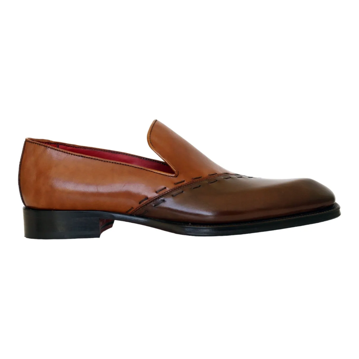 Emilio Franco Vittorio Men's Shoes Brown/Cognac Calf-Skin Leather Loafers (EF1240)