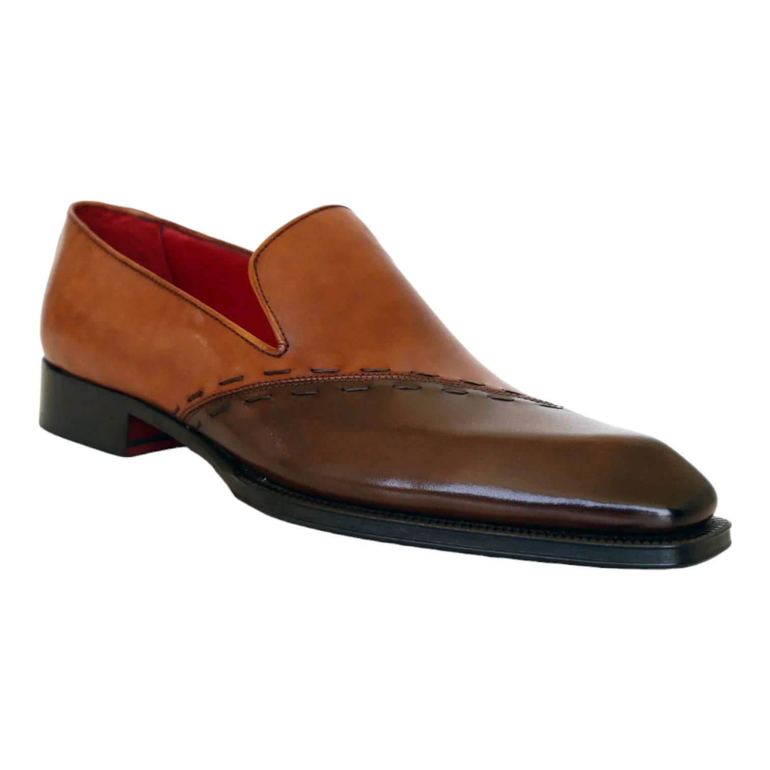 Emilio Franco Vittorio Men's Shoes Brown/Cognac Calf-Skin Leather Loafers (EF1240)