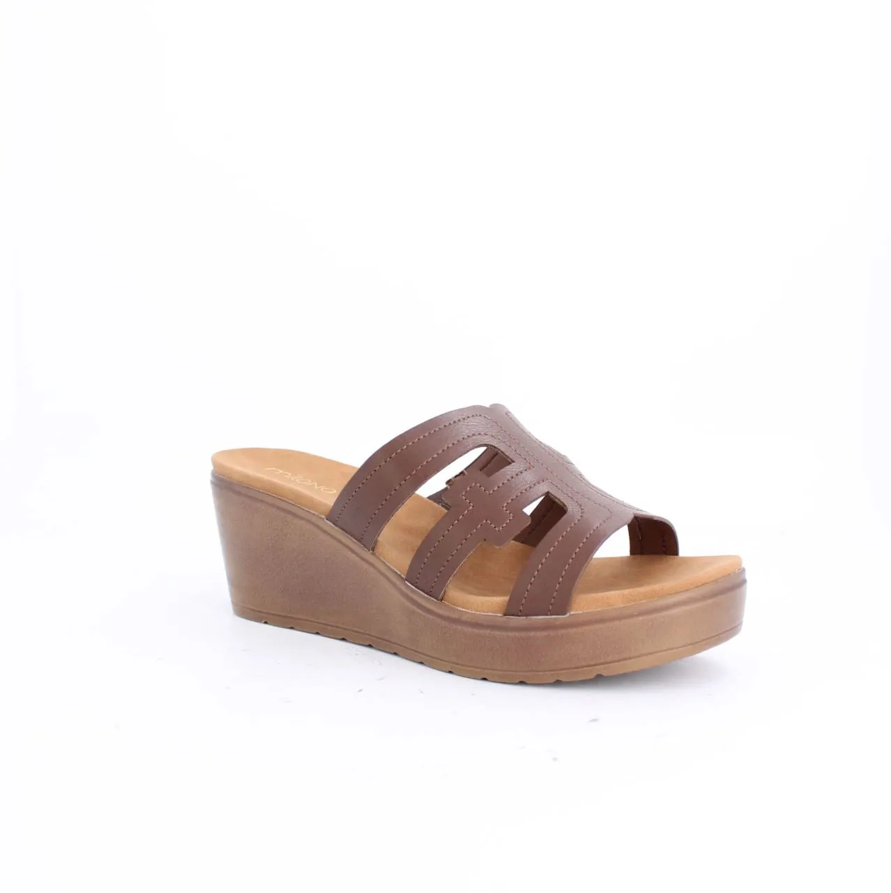 ESTRELA WEDGE SANDALS - BROWN