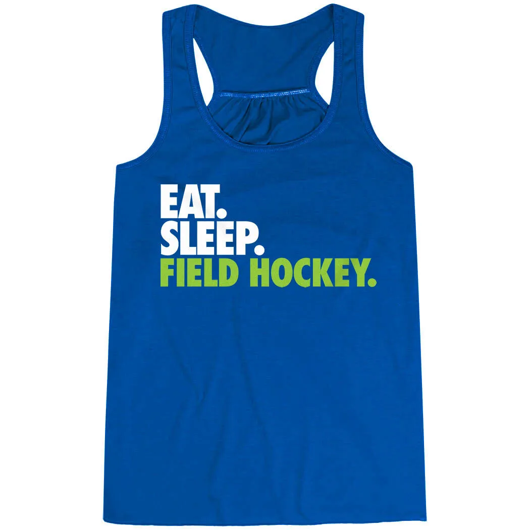 Field Hockey Flowy Racerback Tank Top - Eat Sleep Field Hockey 