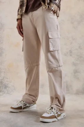 Fixed Waist Relaxed Zip Off Leg Cargo Pants