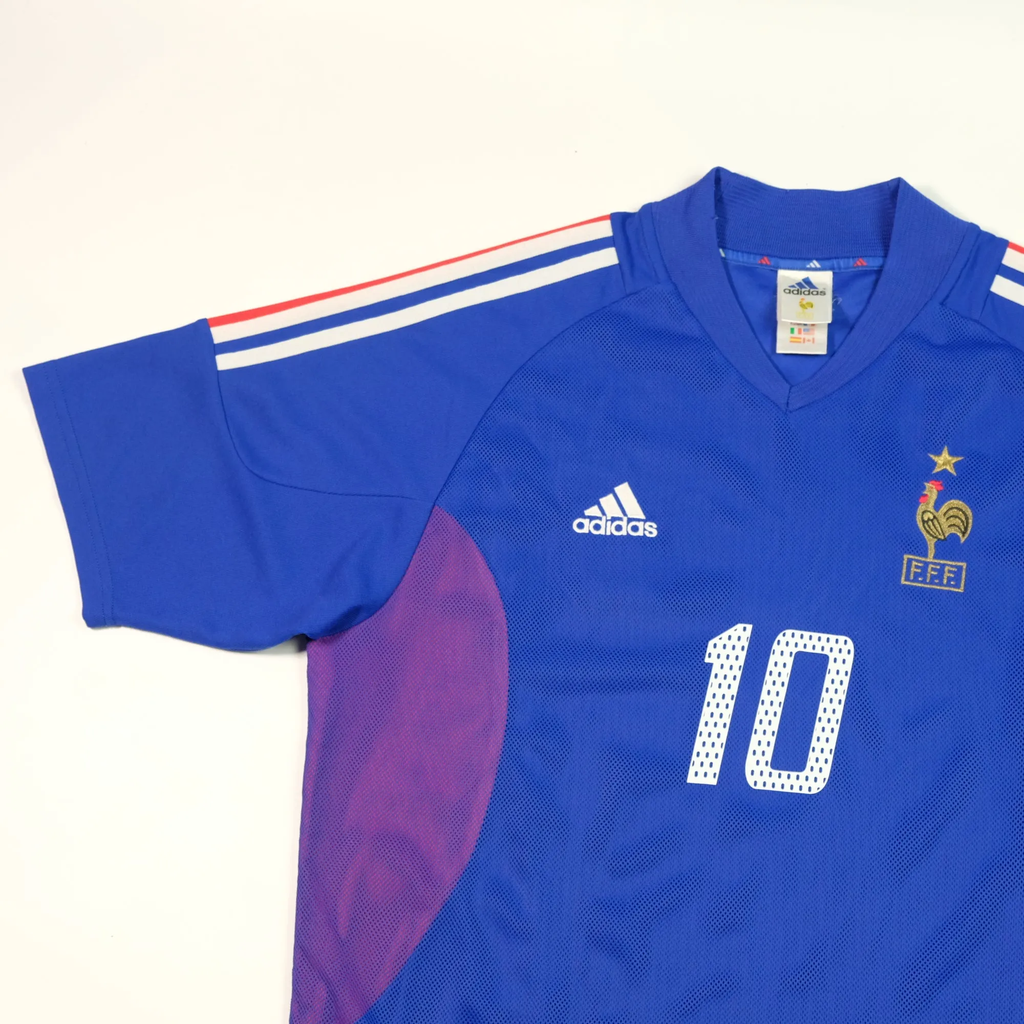 France Original Zidane 2002/2004 Adidas Home Football Shirt Large