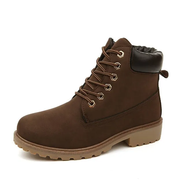 Fujin Brand spring fall winter Top Quality Comfortable Platform Boots Women Ankle Boots Rubber Boots female lady Botas shoes