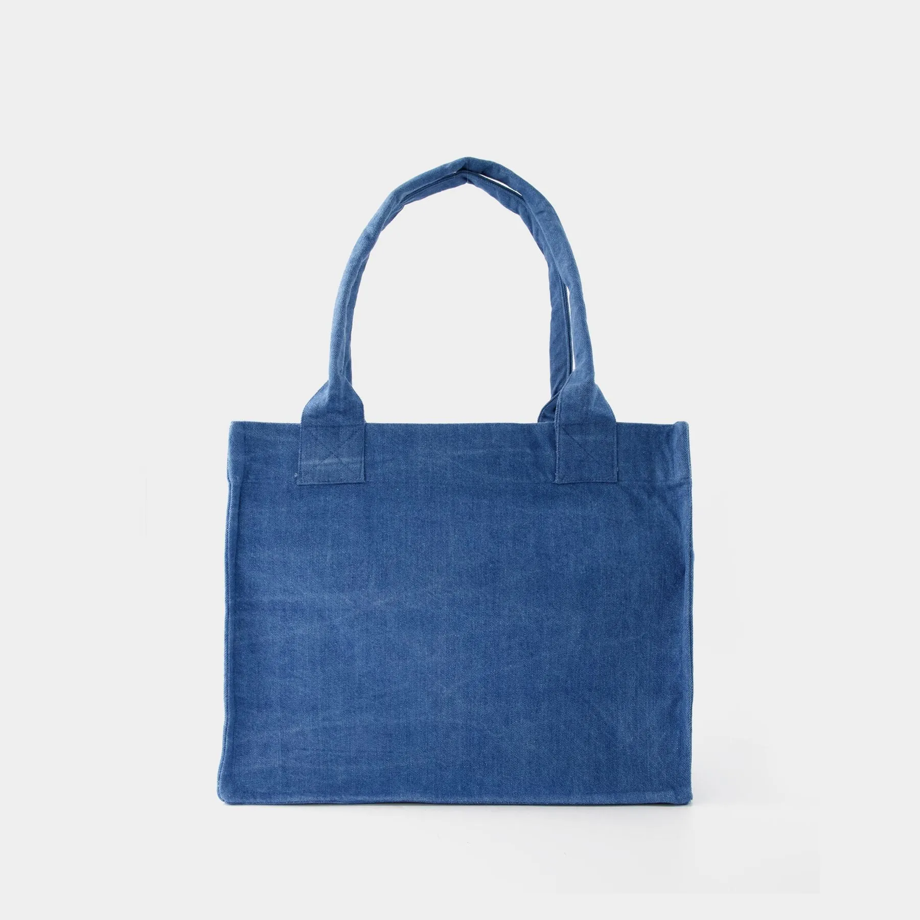 Ganni  Large Easy Tote Bag - Ganni - Cotton - Denim