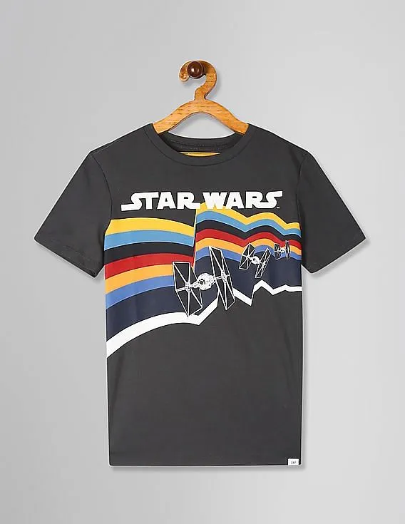 GAP Boys Grey Star Wars™ Graphic Crew Neck T-Shirt