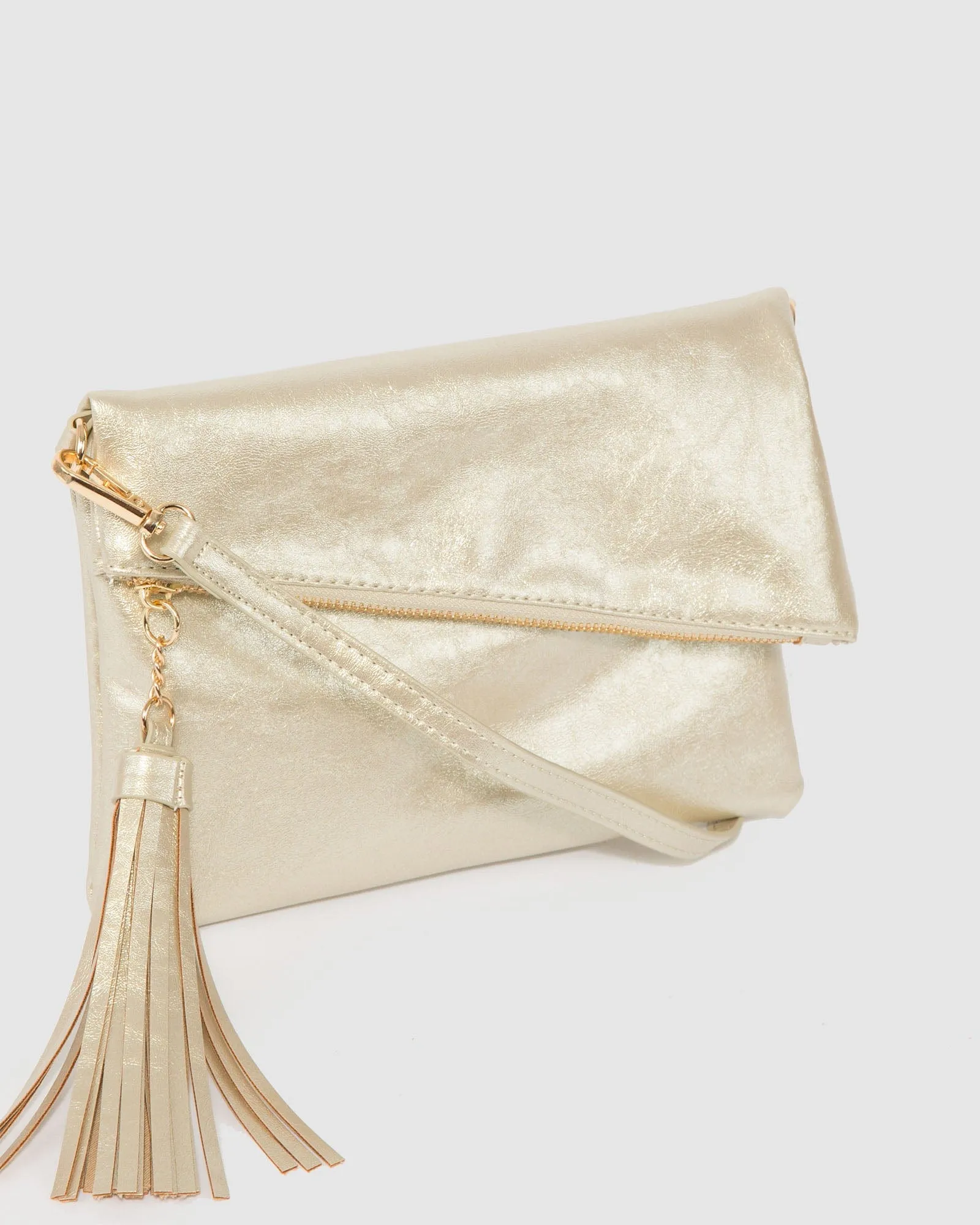Gold Gabi Wave Clutch Bag