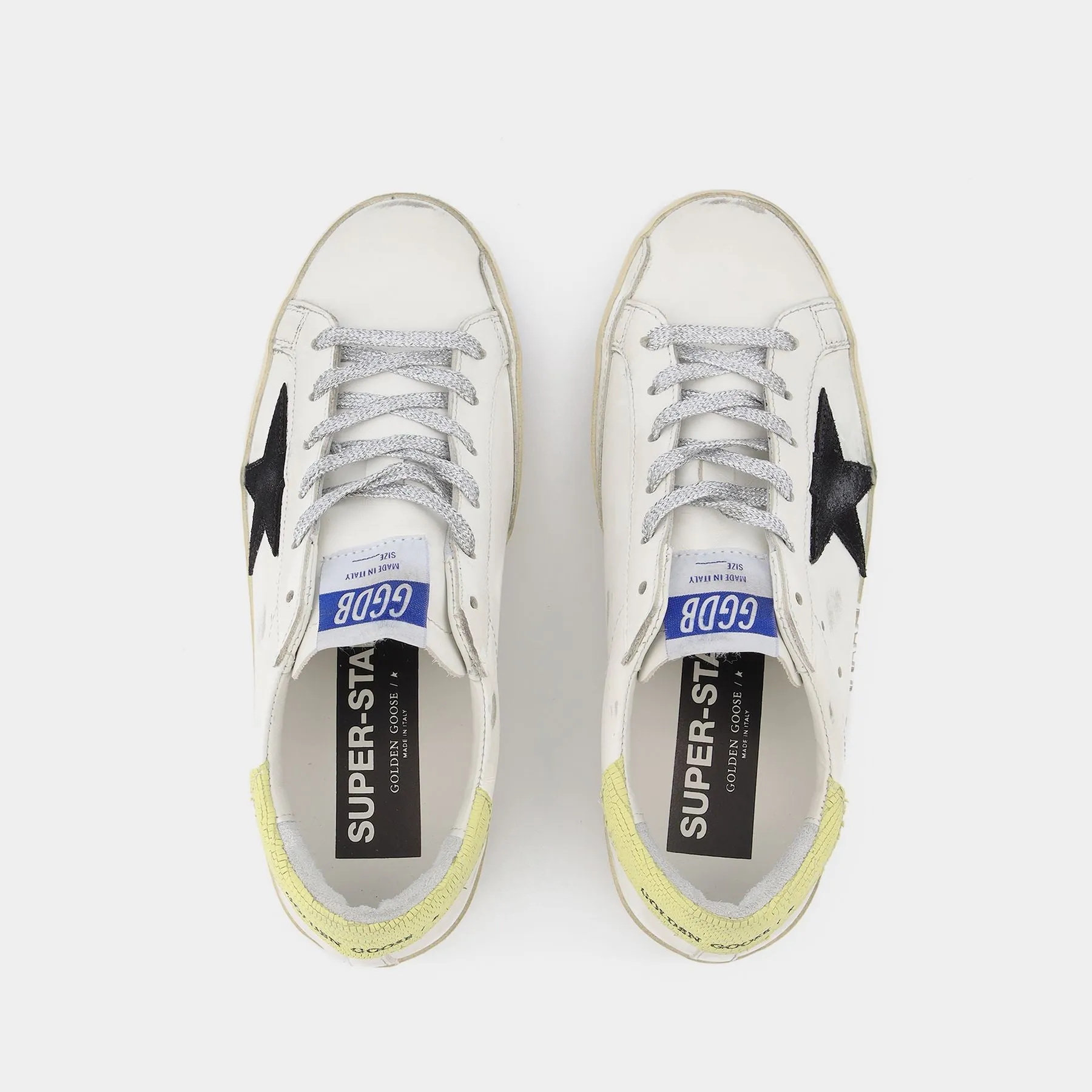 Golden Goose Deluxe Brand  Super Star Sneakers in White Leather