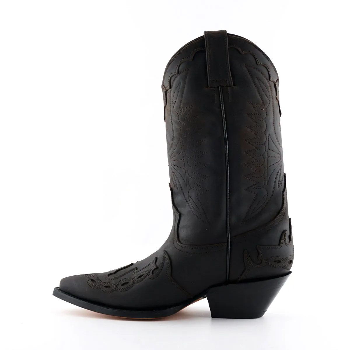 Grinders - Arizona Hi Dark Brown Leather Cowboy / Western  Style Boots